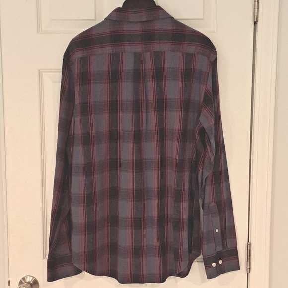 Banana Republic Factory plaid flannel button down - soft wash - L - Blue/Red - Picture 3 of 6